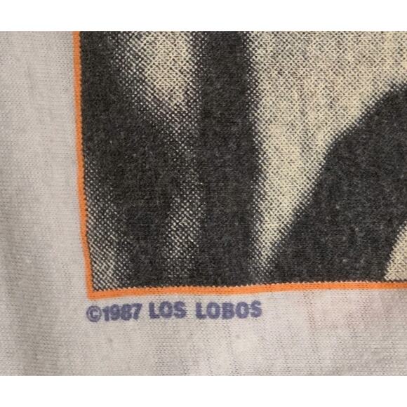 Vtg Los Lobos Band Tee 1987 By Light Of Moon RARE Graphic USA Single Stitch LG - Picture 6 of 10